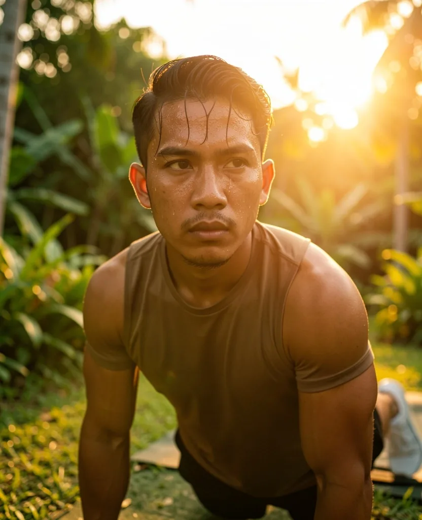Pria Indonesia menjaga kebugaran fisik